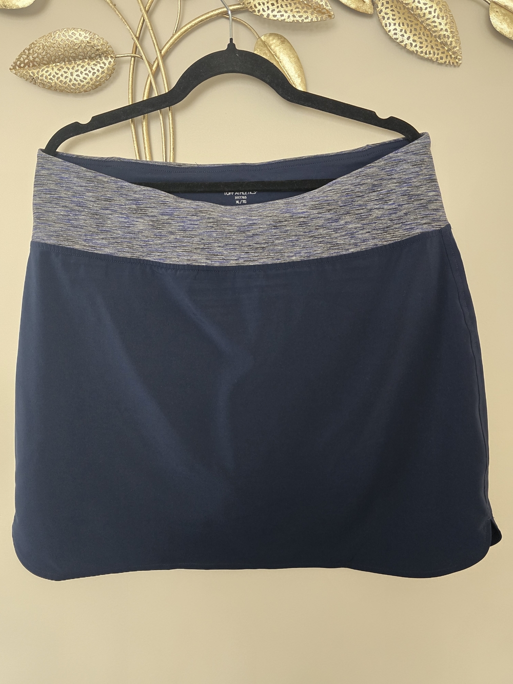 Tuff Athletics Navy Skort with Heather Gray Waistband Size XL
